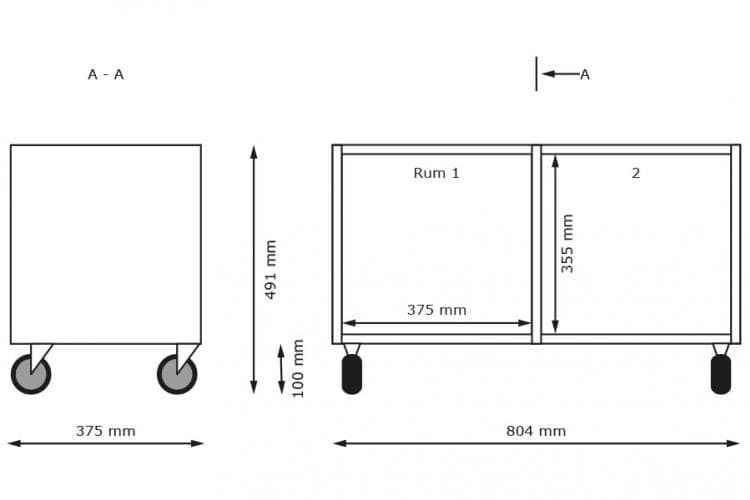 Kubus reol - 2 rum - Billede 3
